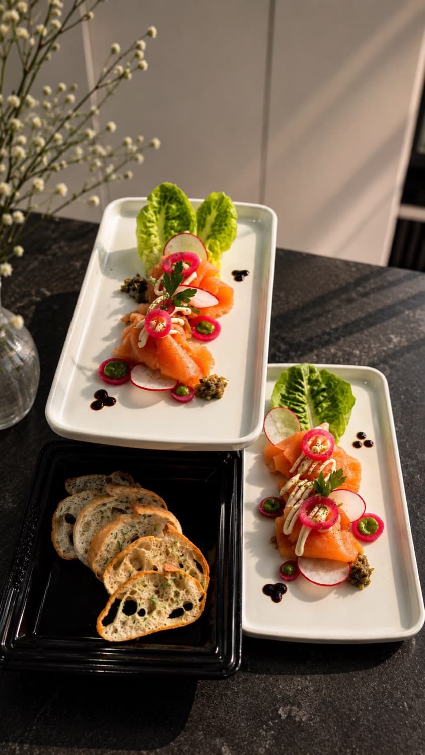 Duo of smoked salmon — an LA Cafe evening starter