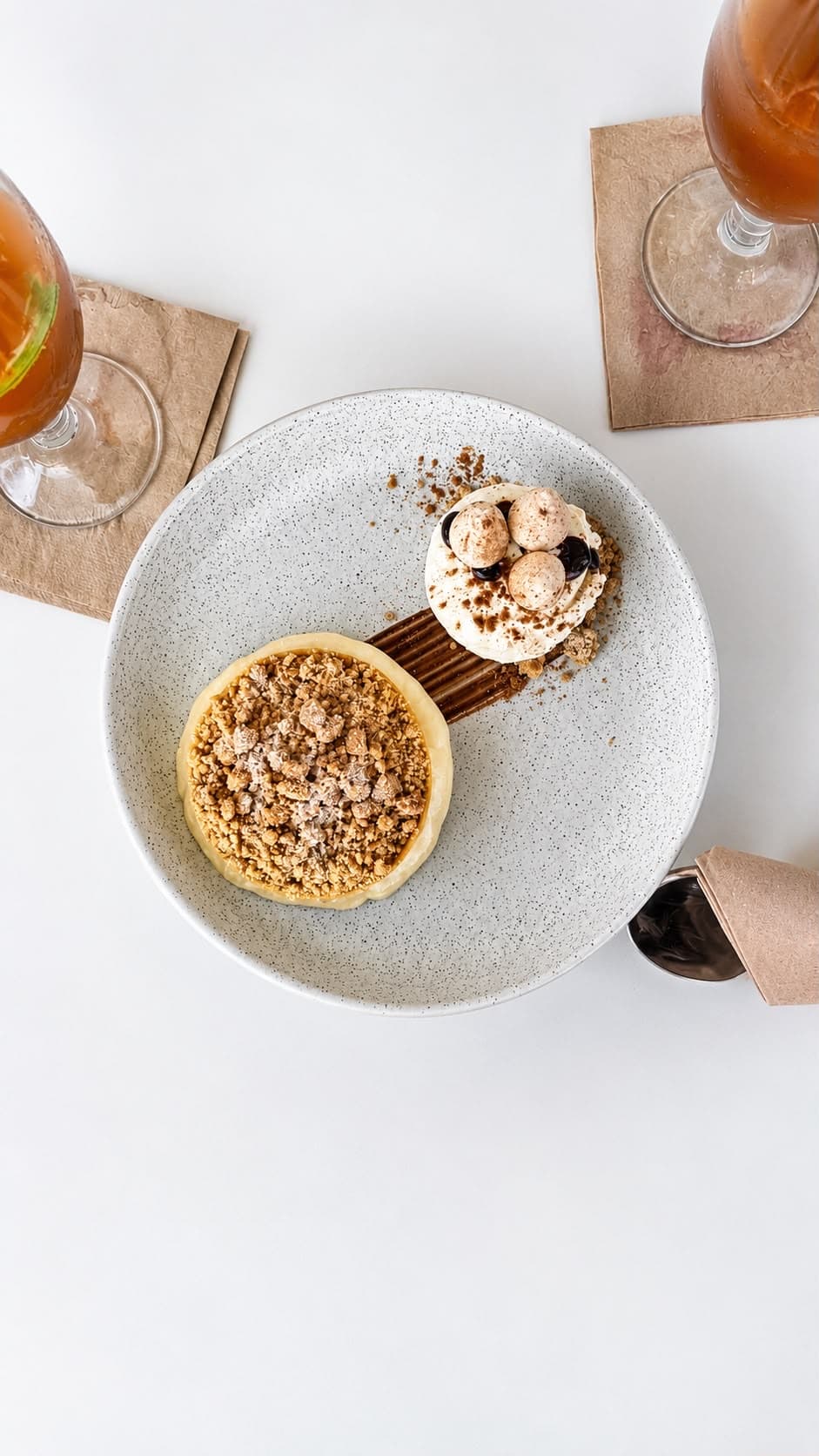 Apple tart dessert at LA Cafe Bistro