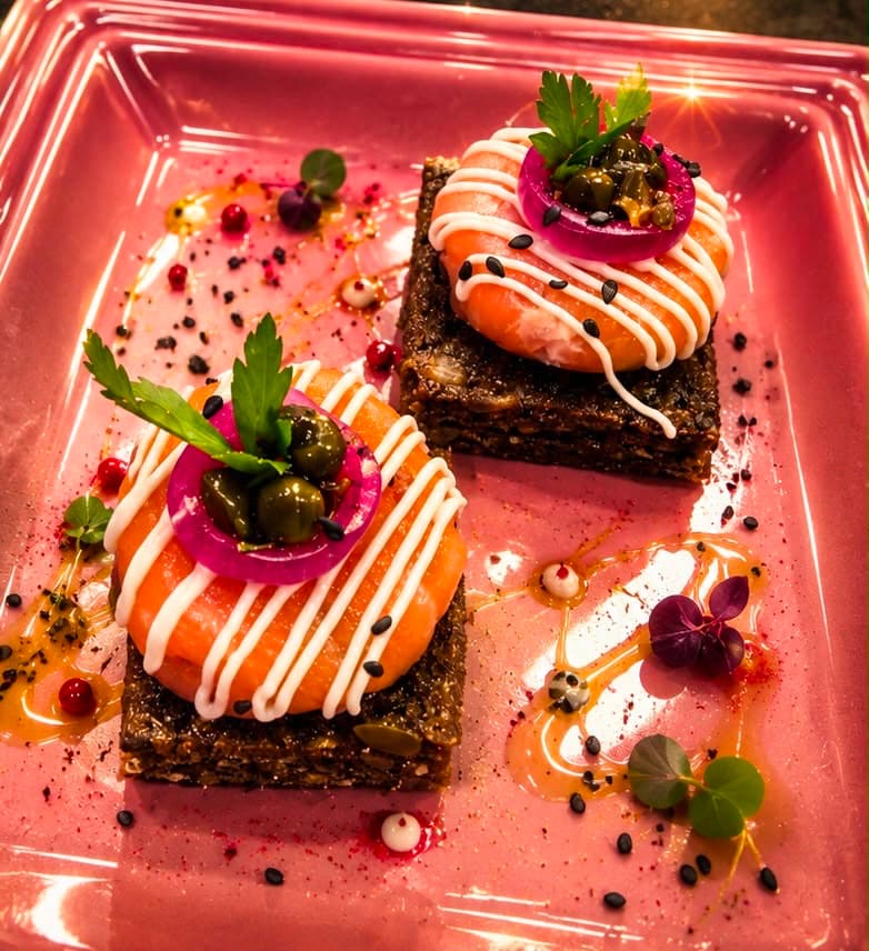 Duo of smoked salmon — an LA Cafe evening starter